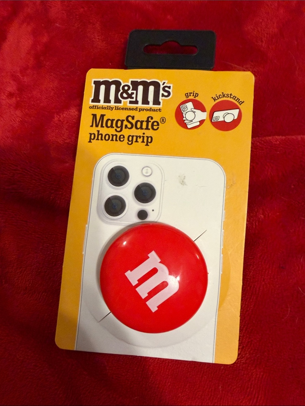 M&M'S Red MagSafe Phone Grip with White Logo